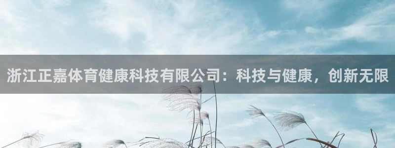 浙江正嘉体育健康科技有限公司：科技与健康，创新无限