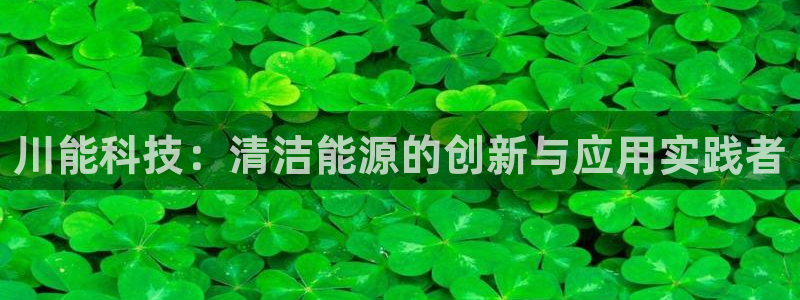 川能科技：清洁能源的创新与应用实践者