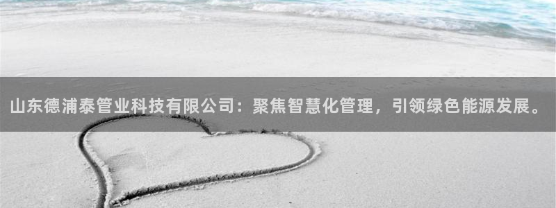 山东德浦泰管业科技有限公司：聚焦智慧化管理，引领绿色能源发展。